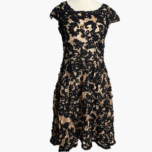 Yoana Baraschi Jardim Sheer Hi-lo‎ Dress Black White Lace Ribbon